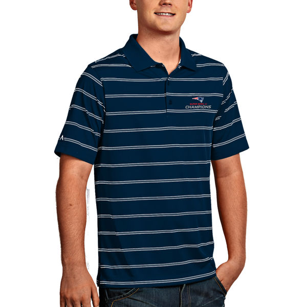 New England Patriots Antigua Super Bowl LI Champions Deluxe Polo - Navy/White
